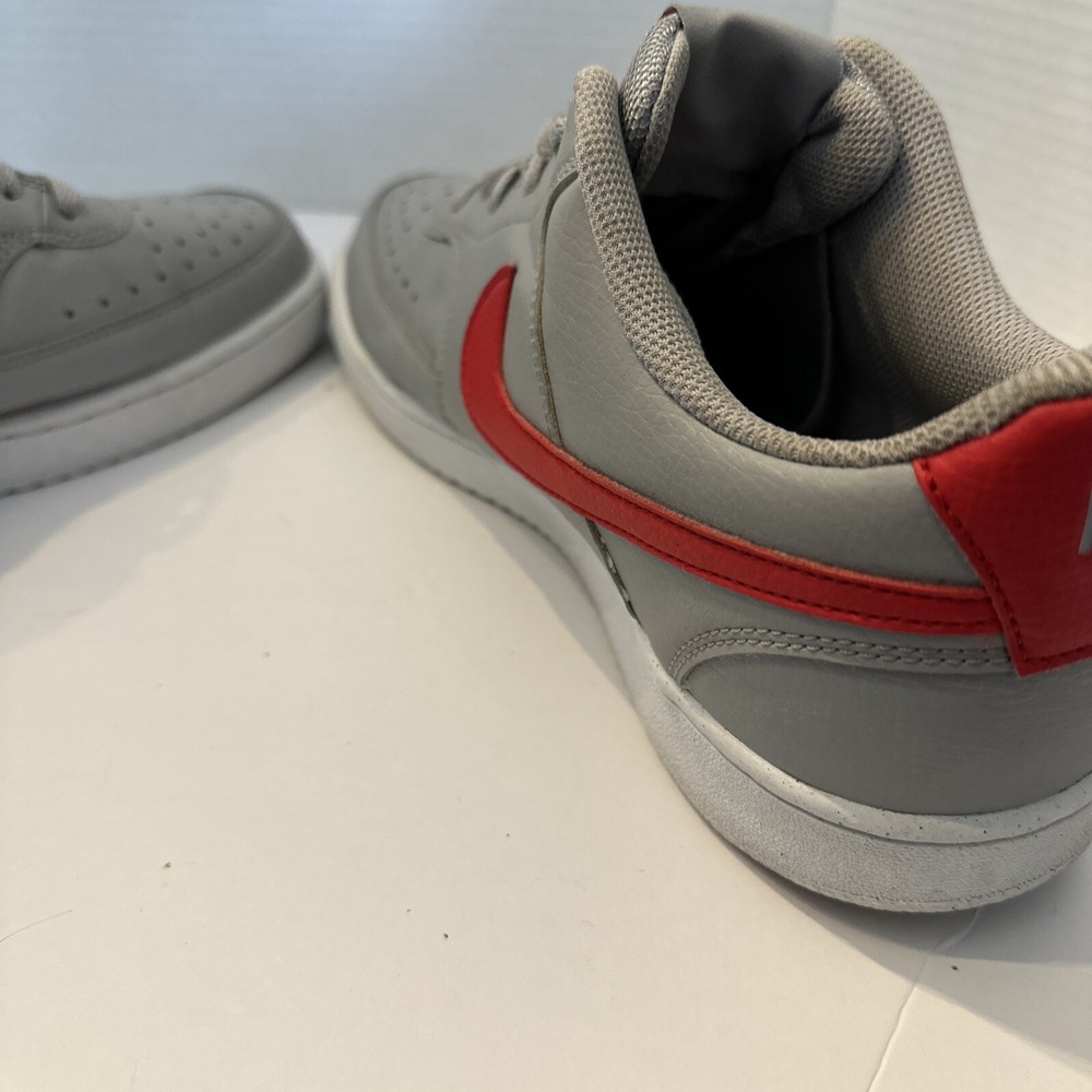 Size 11.5 - Nike Court Vision Next Nature Low Wolf Grey University Red - Picture 10 of 15